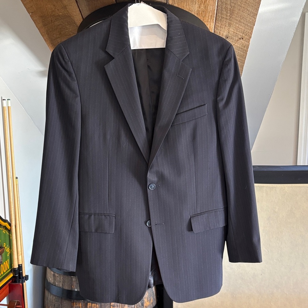 Jos. A. Bank Navy Blue Pinstripe Blazer